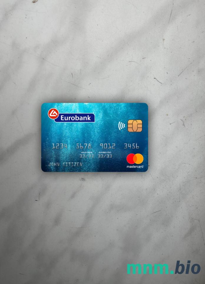 Greece Eurobank ergasias wygląd zdjęcia mastercard skan PSD + zdjęcie
